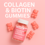 Collagen Gummies with Biotin for Hair, Skin, Nails, Bones & Joints - Unisex, 60 Gummies